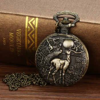 Vintage pocket watch Chain Retro The Greatest Pocket Watch Necklace For Grandpa Dad Gifts reloj de bolsillo relogio de bolso
