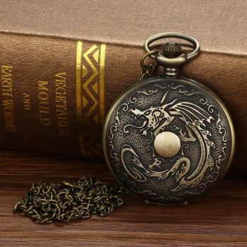 Vintage pocket watch Chain Retro The Greatest Pocket Watch Necklace For Grandpa Dad Gifts reloj de bolsillo relogio de bolso