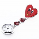 OTOKY Womens Cute Smiling Faces Heart Clip-On Pendant Nurse Fob Brooch Pocket Watch Quartz Watches x3067