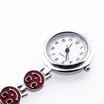 OTOKY Womens Cute Smiling Faces Heart Clip-On Pendant Nurse Fob Brooch Pocket Watch Quartz Watches x3067