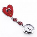 Women Fob Watch Cute Heart Analog Quartz Movement Nurse Brooch Pocket Watch Women Fashion Girl Clip Hanging Watches hot sale