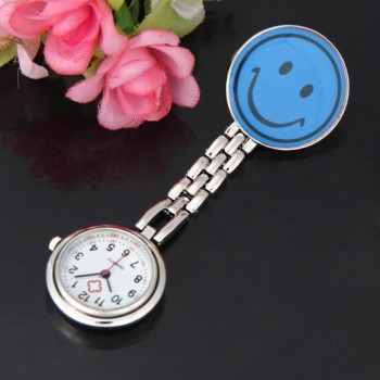 Nurse Watches 1 PC Brooch Fob Medical Nursery Clocks Colorful Smile Faces Quartz Pocket Pendant Hanging Watch 2018 Dropshipping