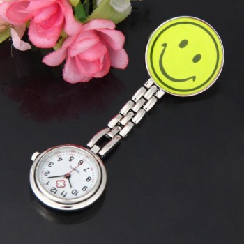 Nurse Watches 1 PC Brooch Fob Medical Nursery Clocks Colorful Smile Faces Quartz Pocket Pendant Hanging Watch 2018 Dropshipping
