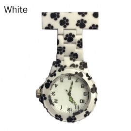 Colorful Silicone Round Dial Quartz Pocket Nurse Watch Quartz Brooch Doctor Nurse Hanging Watches LXH