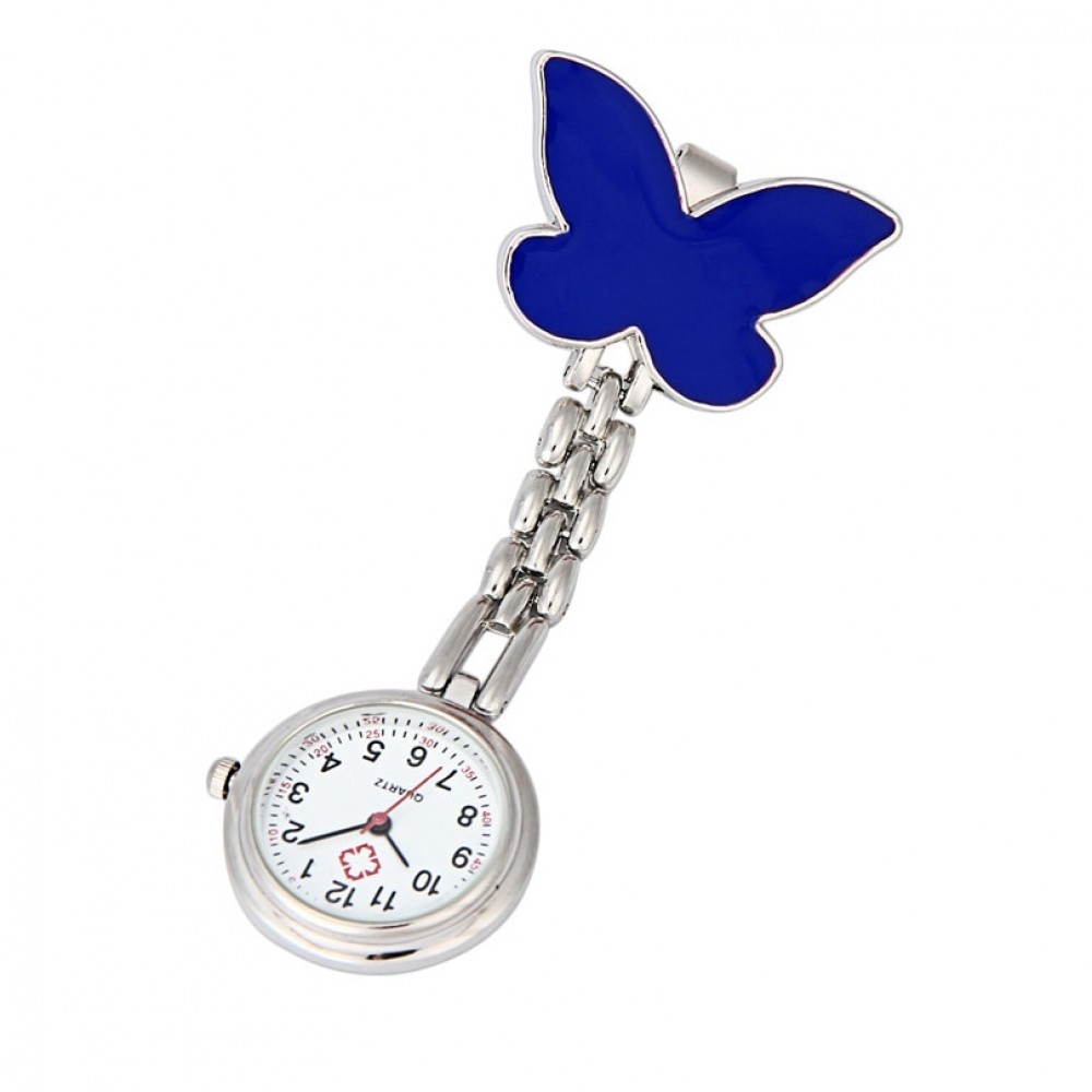Fashion Womens Watch Nurse Clip-on Fob Brooch Pendant Hanging Butterfly Pocket Watch relogio dropshipping freeshipping #50