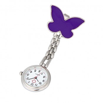 Fashion Womens Watch Nurse Clip-on Fob Brooch Pendant Hanging Butterfly Pocket Watch relogio dropshipping freeshipping #50