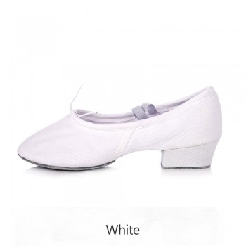 Woman Dance Shoes Canvas Ballet Shoes  Soft Bottom Girls Low Heel Dancing Shoes  Pink/Black/Red Womens Exercise Ballet Shoes