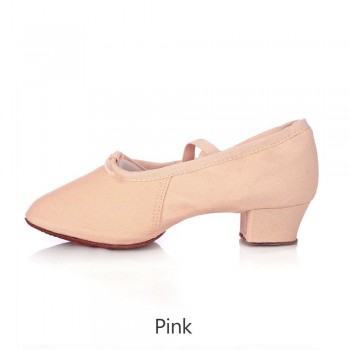 Woman Dance Shoes Canvas Ballet Shoes  Soft Bottom Girls Low Heel Dancing Shoes  Pink/Black/Red Womens Exercise Ballet Shoes