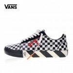 Original Vans Low Classic mens Skateboarding Shoes Mens White c/o Virgil Abloh Vulc Low Top Canvas Shoes Authentic Sneakers