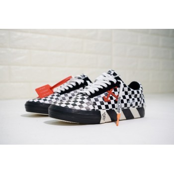 Original Vans Low Classic mens Skateboarding Shoes Mens White c/o Virgil Abloh Vulc Low Top Canvas Shoes Authentic Sneakers