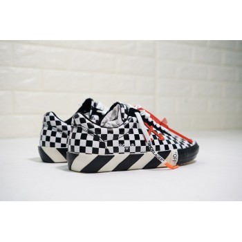 Original Vans Low Classic mens Skateboarding Shoes Mens White c/o Virgil Abloh Vulc Low Top Canvas Shoes Authentic Sneakers