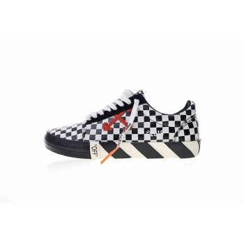 Original Vans Low Classic mens Skateboarding Shoes Mens White c/o Virgil Abloh Vulc Low Top Canvas Shoes Authentic Sneakers