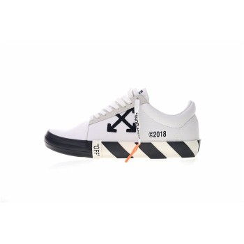 Original Vans Low Classic mens Skateboarding Shoes Mens White c/o Virgil Abloh Vulc Low Top Canvas Shoes Authentic Sneakers