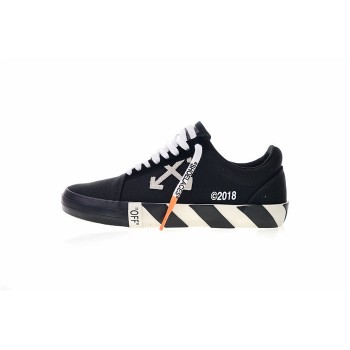 Original Vans Low Classic mens Skateboarding Shoes Mens White c/o Virgil Abloh Vulc Low Top Canvas Shoes Authentic Sneakers