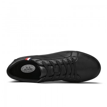 SUROM Classics Skateboarding Shoes Men Luxury Brand Sneakers Soft Breathable Lace Up Black White Sport Shoes For Men 2018 New