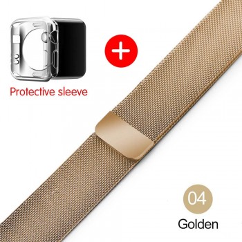 Milanese Loop Band for Apple watch 42mm 38mm Link Bracelet Strap Magnetic adjustable buckle with adapter for iwatch Series 4321
