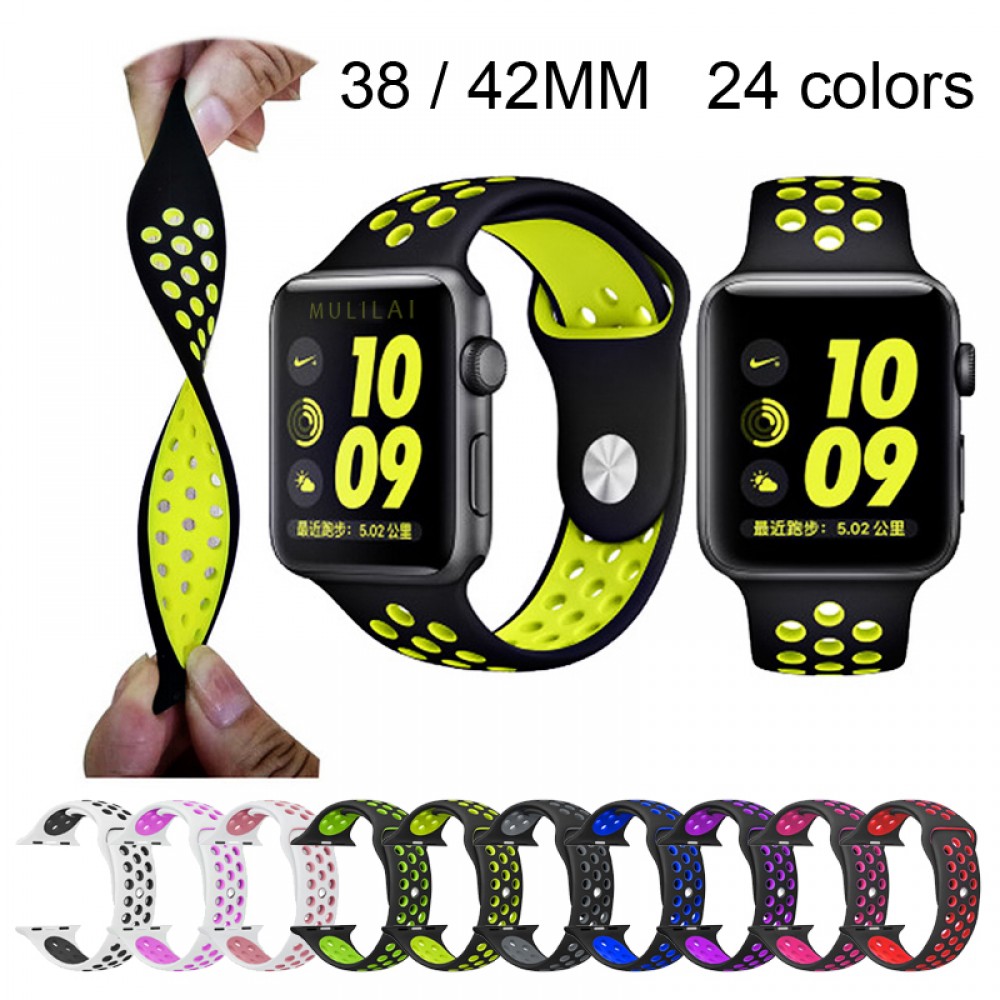 Silicone strap for Apple Watch Band 42mm Bracelet 40mm 44mm for Apple Watch Strap Rubber iwatch band 4/3/2 38MM Sport Wristbands