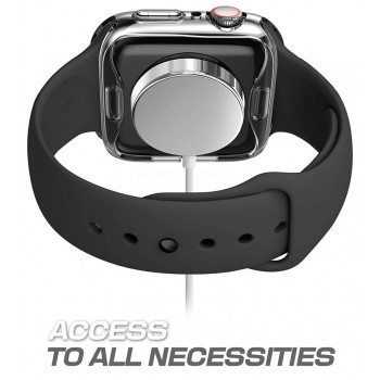 Transparent Cover for Apple Watch Series 3 2 1 38MM 42MM 360 Full Soft Clear TPU Screen Protector Case for iWatch 4 44MM 40MM