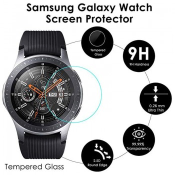 2pcs Tempered Glass for Samsung Galaxy Watch 42mm 46mm Version Screen Protector Cover Protective Film Band + Cleaning Kit