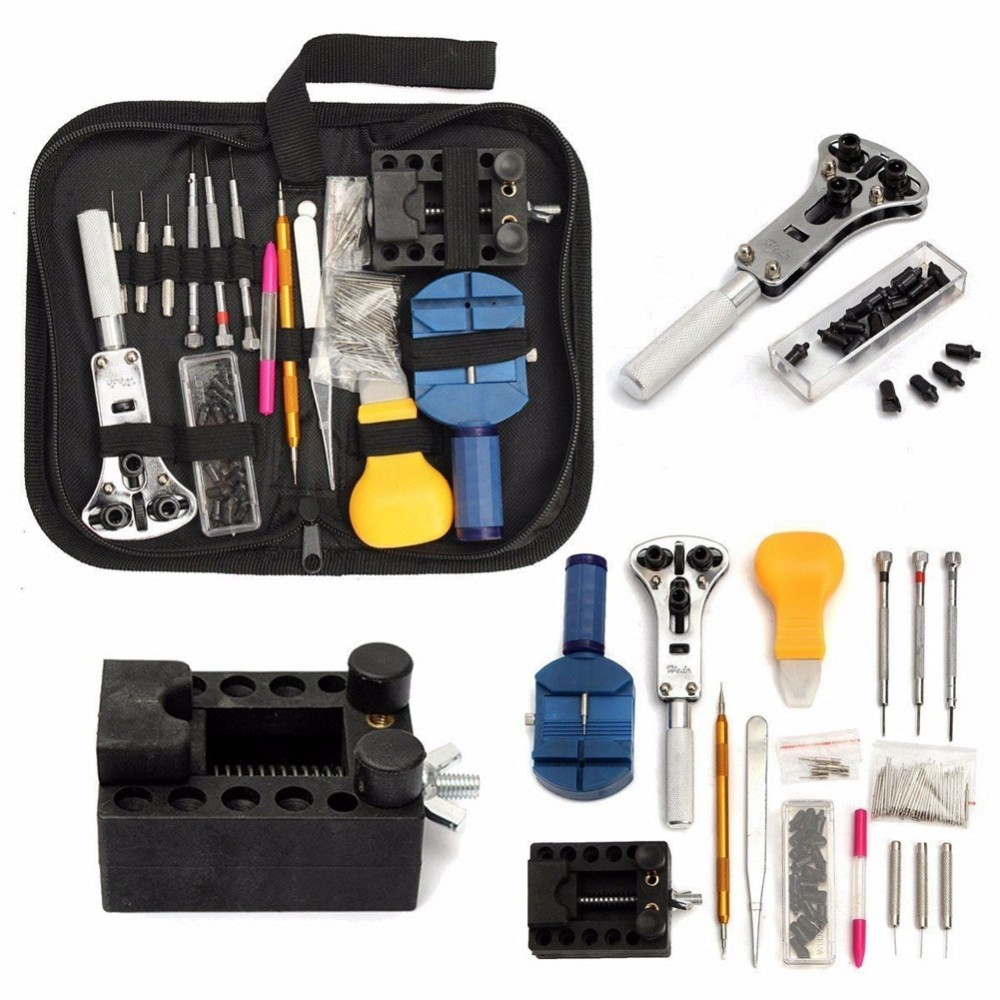 144pcs Watch Repair Watch tools Back Case Opener Spring Bar Pin Hand Remover Watch Repair Tool Kit horloge gereedschapset