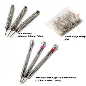 144pcs Watch Repair Watch tools Back Case Opener Spring Bar Pin Hand Remover Watch Repair Tool Kit horloge gereedschapset