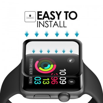3D Full Coverage Tempered Glass For Apple Watch band Series 1 2 3 4 Protective Film Screen Protector on iwatch 38 42 40 44 mm