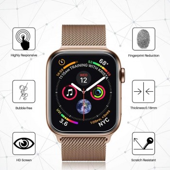 Abdo Not Glass Clear Full Coverage Protective Film for iWatch 4 40MM 44MM Screen Protector Cover for Apple Watch 3 2 1 38MM 42MM