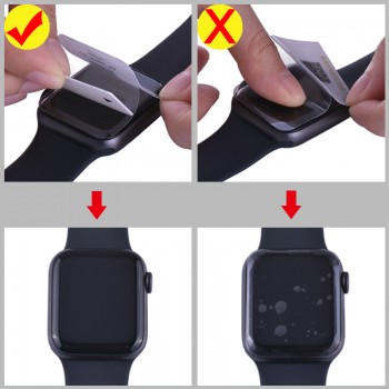 Abdo Not Glass Clear Full Coverage Protective Film for iWatch 4 40MM 44MM Screen Protector Cover for Apple Watch 3 2 1 38MM 42MM