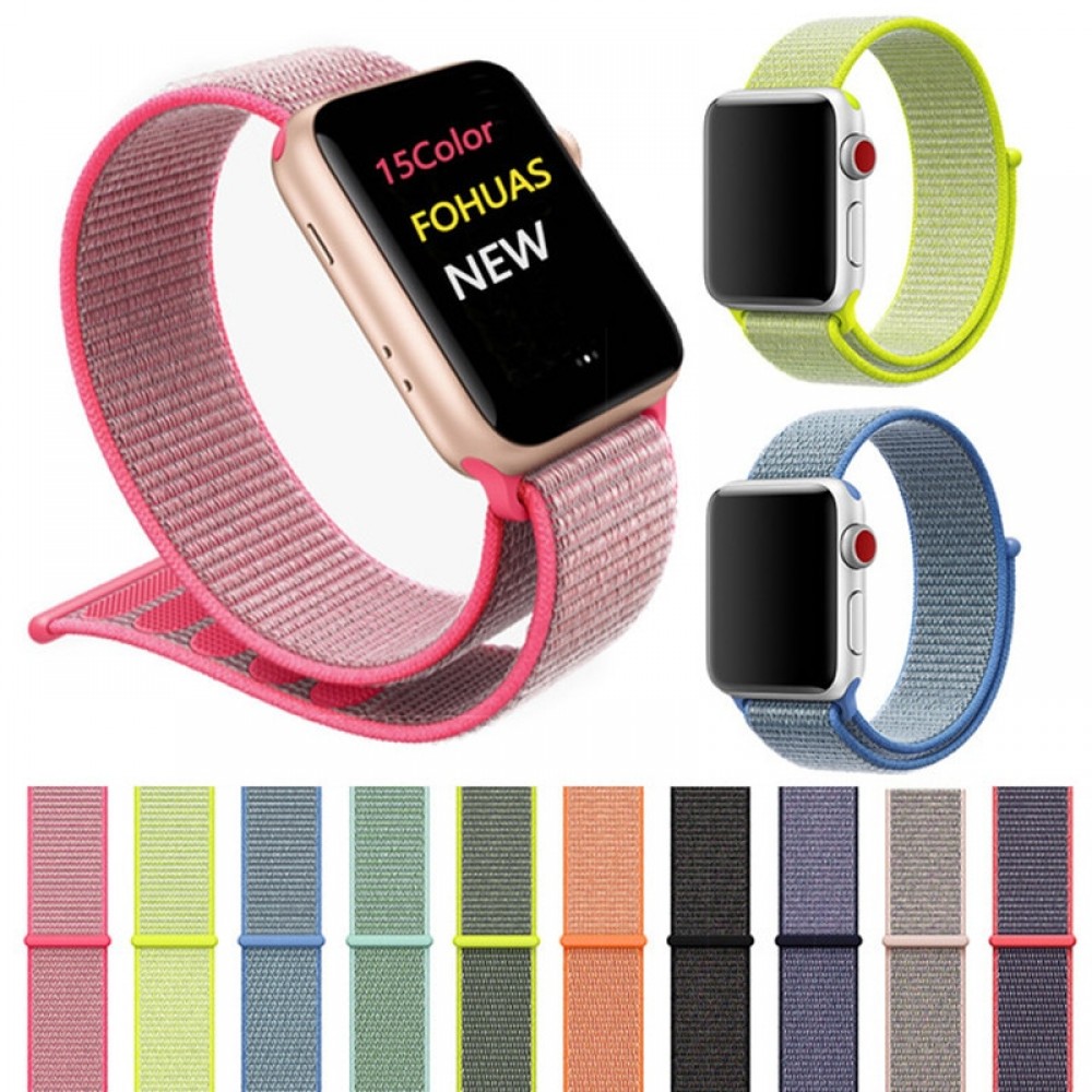 Sports Nylon Strap for Apple Watch Band iWatch Series 1 2 3 4 Colorful 40mm 44mm Nylon Woven Replacement Straps Watch Bands 38mm