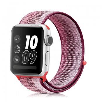 Stripe Colorful Nylon Loop Breathable Watchband for Apple Watch iWatch 4 Sports amp; Edition Sport Bracelet Strap Wrist Watch Band
