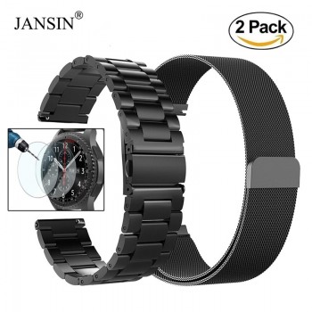 22mm Universal Milanese Loop band for Samsung Gear S3 Classic/S3 Frontier/galaxy watch 46mm Adjustable Stainless Steel Strap