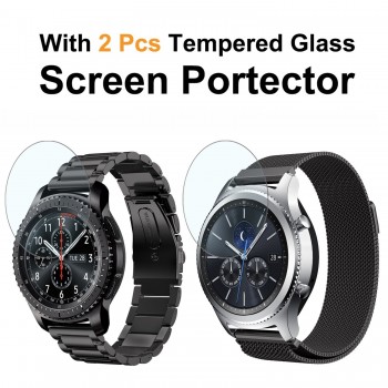 22mm Universal Milanese Loop band for Samsung Gear S3 Classic/S3 Frontier/galaxy watch 46mm Adjustable Stainless Steel Strap