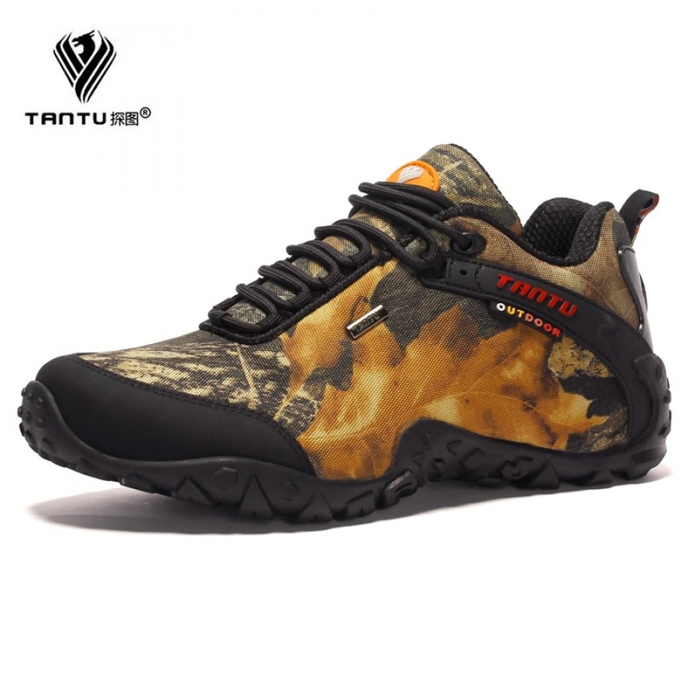 TANTU Mens Premium Brand Military Waterproof Boots Tactical Desert Fight  Boots Outdoor Hiking Ankle Boots outdoor man shoes