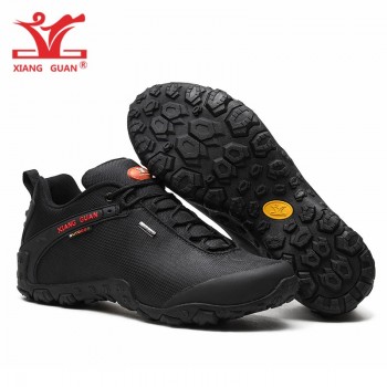 XIANG GUAN Men Hiking Shoes Women Trekking Boots Black Green Breathable Sport Climbing Mountain Camping Outdoor Walking Sneakers