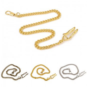 Shellhard 1pc Alloy Pocket Watch Chain New Vintage Style Antique Gift Bronze Necklace /Buckle For Men Women Collares