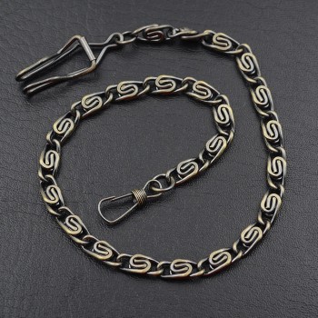 New Arrival Personality 1pc High Quality Alloy Steampunk Mens Pocket Watch Chain Black/Silver/Golden/Bronze/4 Colors For Choice