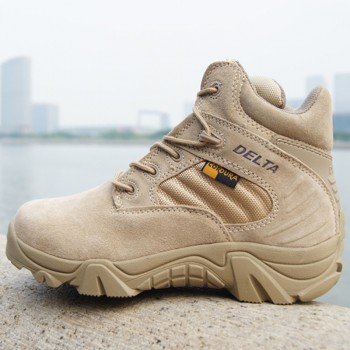 Hiking Outdoor Boots For Men Breathable Leather Zipper Military Tactical Boot Man Camping Climbing Trekking Sneaker Shoes