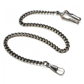 37.5cm Vintage Antique Quartz Pocket Watch Chain  Alloy Watch Chains Bronze/White/Black/Rose Gold