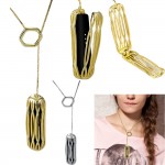 Fashion Stainless Steel Necklace Holder Pendant Chain for Fitbit Flex 2 Fitness Tracker