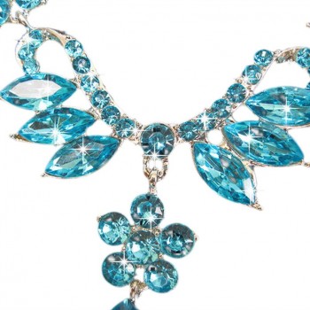 2017 NEW Fashion Luxury Charm Prom Wedding Bridal Jewelry Crystal Rhinestone Necklace Pocket Watch Chain Set L9153