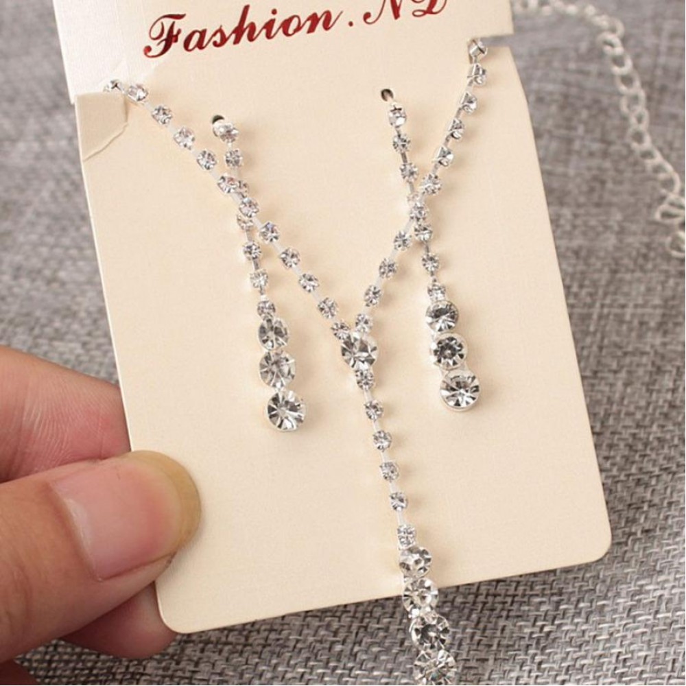 2017 NEW Fashion Charm Prom Wedding Bridal Jewelry Crystal Rhinestone Necklace Pocket Watch Chain Set L9153