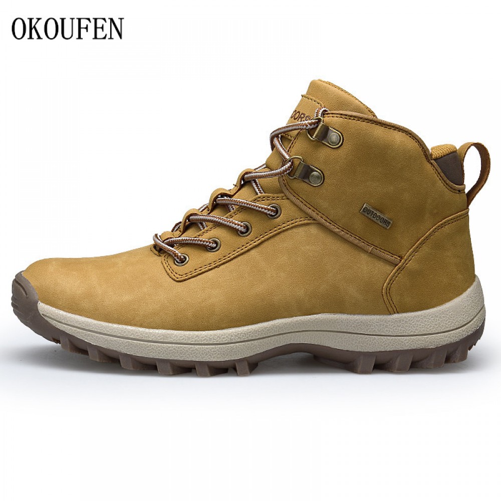 OKOUFEN Plus Size 39-46 Brand Hiking Shoes Men Spring Hiking Boots Mountain Climbing Shoes Outdoor Sport Shoes Trekking Sneakers