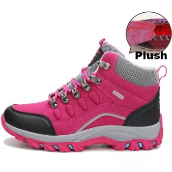 Bjakin Winter High Top Women Hiking Waterproof Trekking Boots Mountain Climbing Shoes Sports Rubber Sole Shoes Nubuck Men Couple