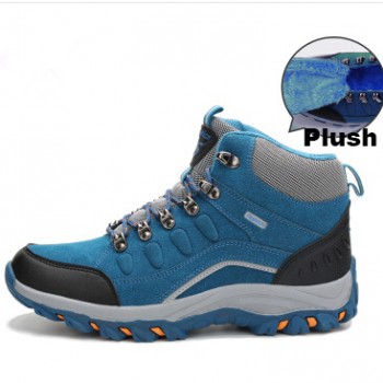 Bjakin Winter High Top Women Hiking Waterproof Trekking Boots Mountain Climbing Shoes Sports Rubber Sole Shoes Nubuck Men Couple