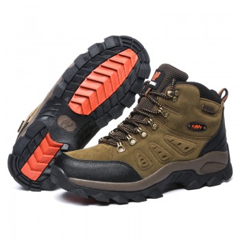 Bjakin Waterproof Mens Hiking Shoes Autumn Winter Climbing Boots High Top Trekking Hunting Shoes Trainers Rubber Unisex