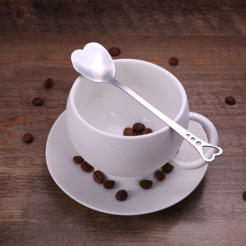 Creative Spoon Stainless Steel Cherry Blossoms Heart Shape Coffee Sugar Stirring Spoons Small Teaspoons Dessert Spoon Flatware