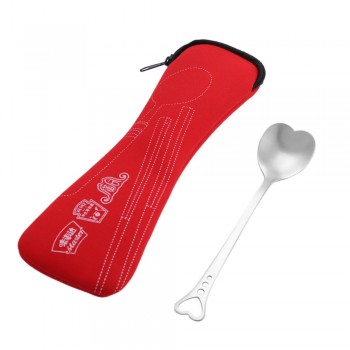 Creative Spoon Stainless Steel Cherry Blossoms Heart Shape Coffee Sugar Stirring Spoons Small Teaspoons Dessert Spoon Flatware