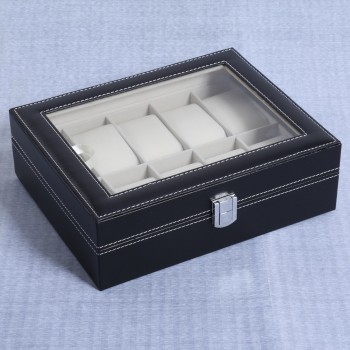 2 6 10 Grids PU Leather Watch Box Case Professional Holder Organizer for Clock Watches Jewelry Boxes Case Display best gift