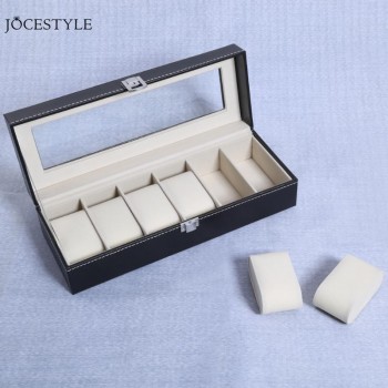 2/6/10 Grids PU Leather Watch Box Case Professional Holder Organizer for Clock Watches Jewelry Storage Boxes Case Display