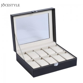 2/6/10 Grids PU Leather Watch Box Case Professional Holder Organizer for Clock Watches Jewelry Storage Boxes Case Display